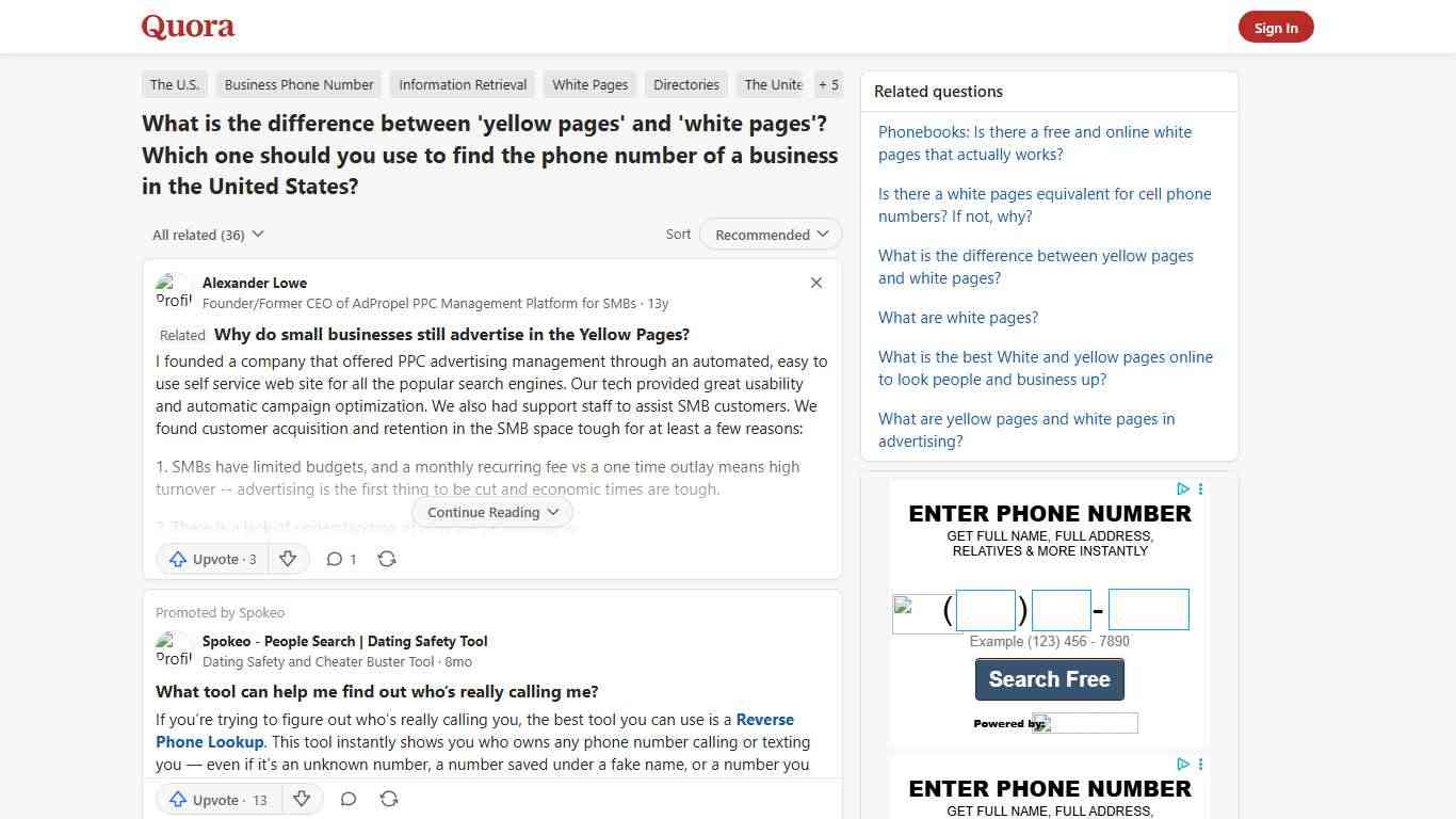 What is the difference between 'yellow pages' and 'white pages'? Which one should you use to find the phone number of a business in the United States? - Quora